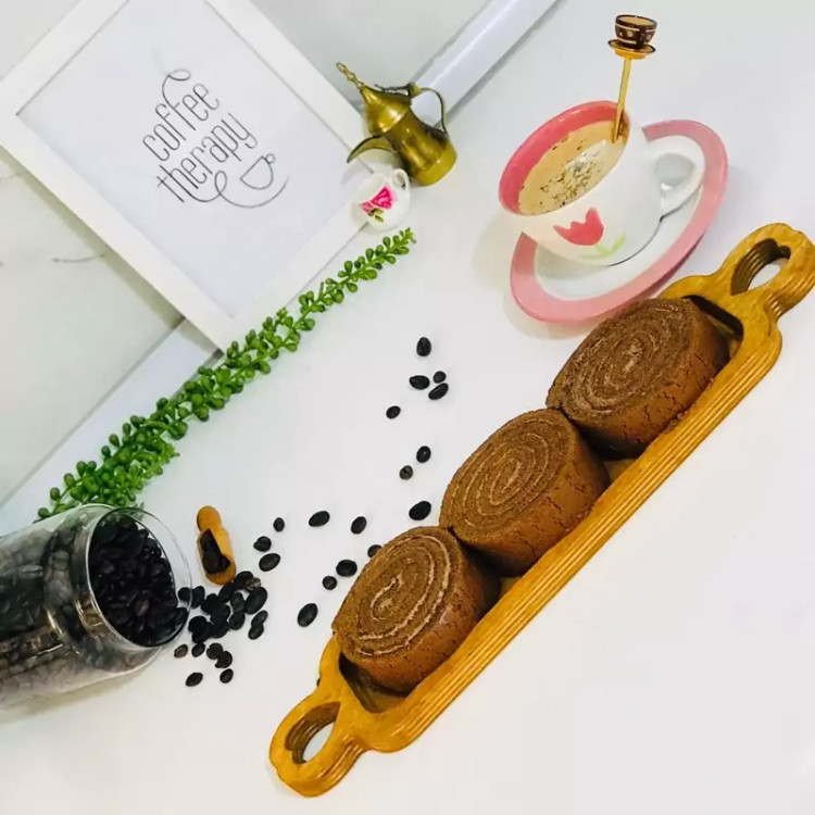 رولت خوری چوبی مدل دسته قلب