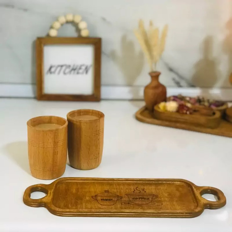 سینی کافی چوبی مدل آلیس چوب پلای وود